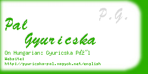 pal gyuricska business card